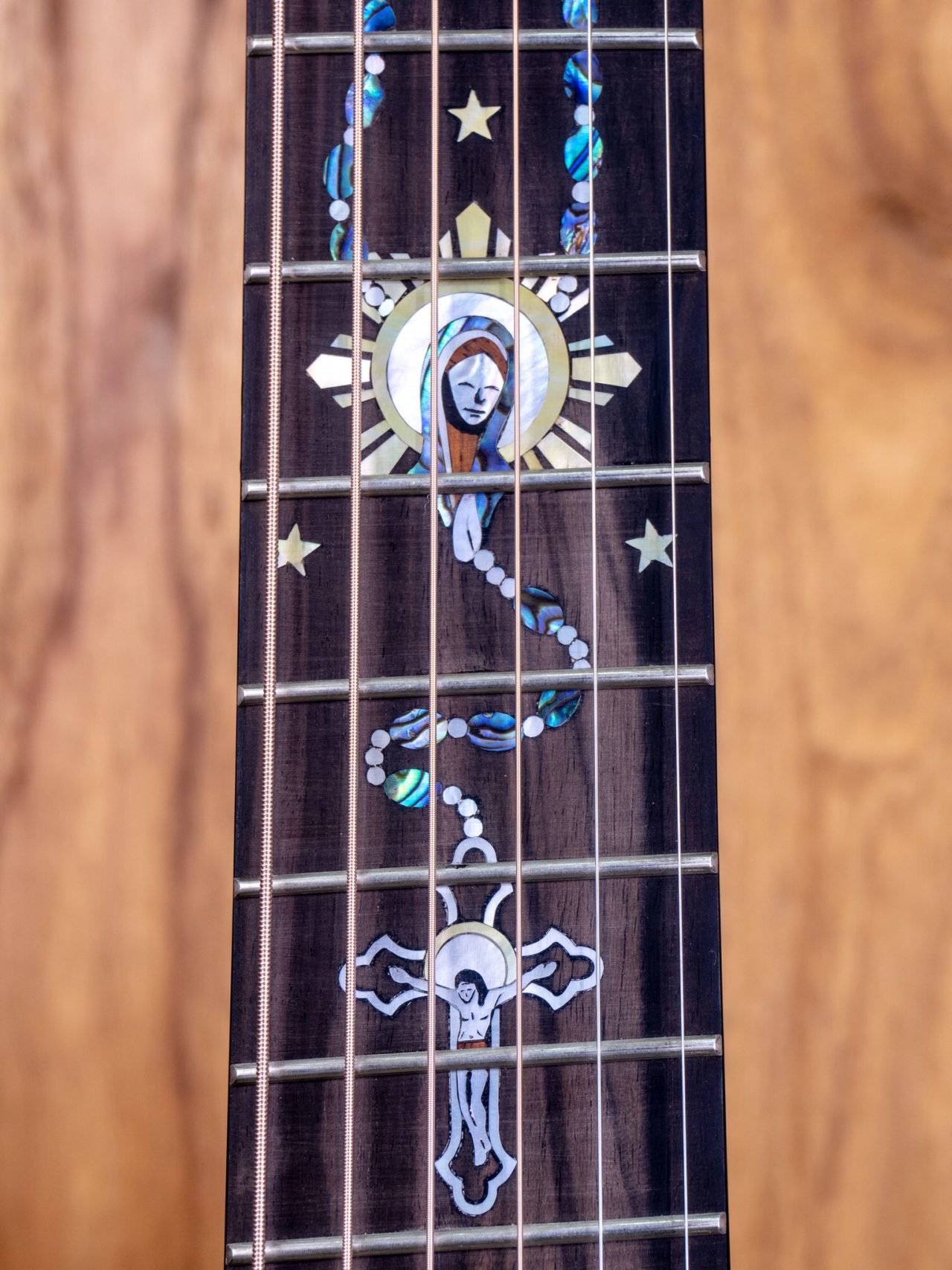 Rosary Abalone and Mother of Pearl Shell Inlay